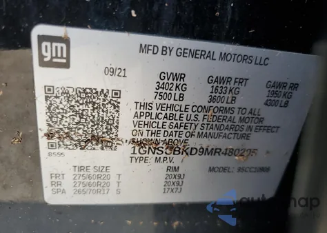 1GNSCBKD9MR480205